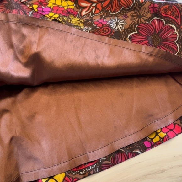 Vintage Lilly Pulitzer Silk Dress Brown Floral Paisley Knee Length Size 2 - Picture 10 of 10